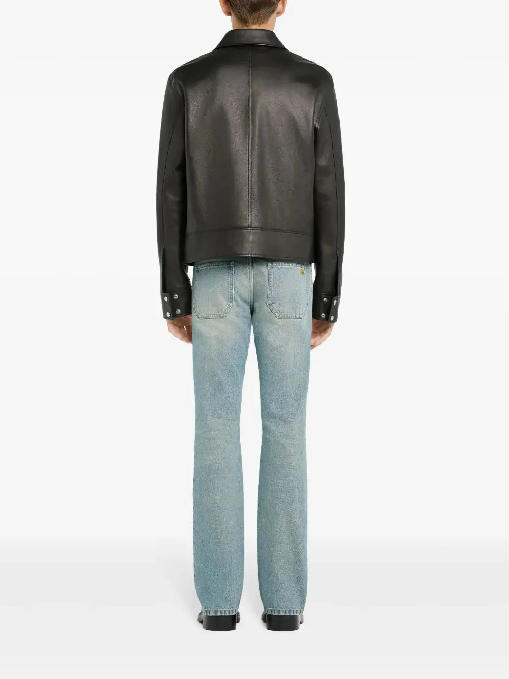 Zip-Up Leather Jacket